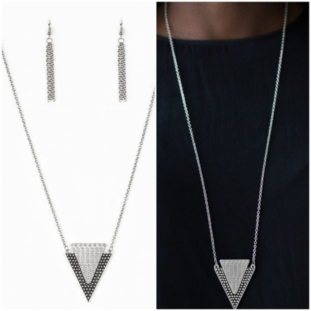Ancient Arrow Silver Necklace